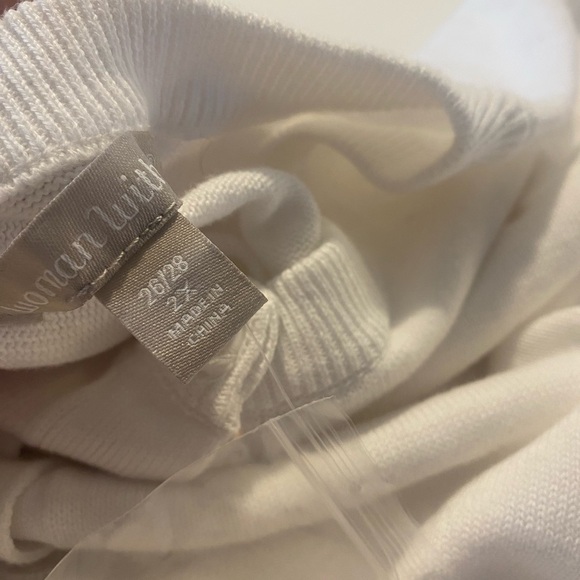 Women’s plus size white short sleeve cardigan size 2X 26/28 NWT’s woman within - Picture 4 of 7